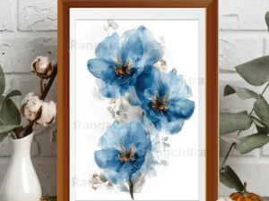 Flower of Healing – Blue Luminous Floral