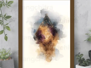 cosmic geometric wall art print cosmic energy India Rangchitra