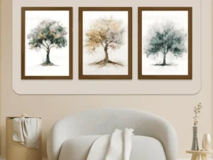 tree wall art set of 3 watercolor growth prints India Rangchitra