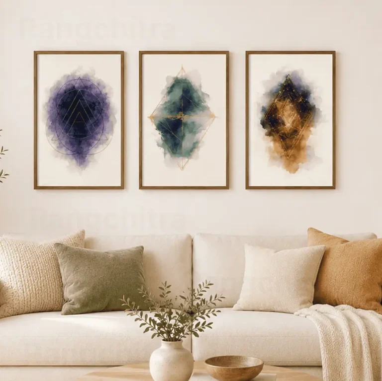 Energy Wall Art Set of 3 – Watercolor Energy Prints | Rangchitra