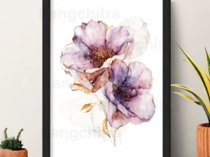 Lavender floral Wall Art – Botanical Watercolor Print | Rangchitra