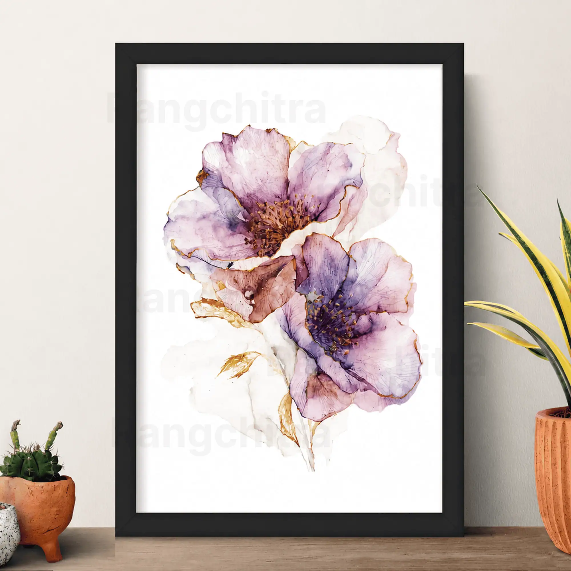 Lavender floral Wall Art – Botanical Watercolor Print | Rangchitra