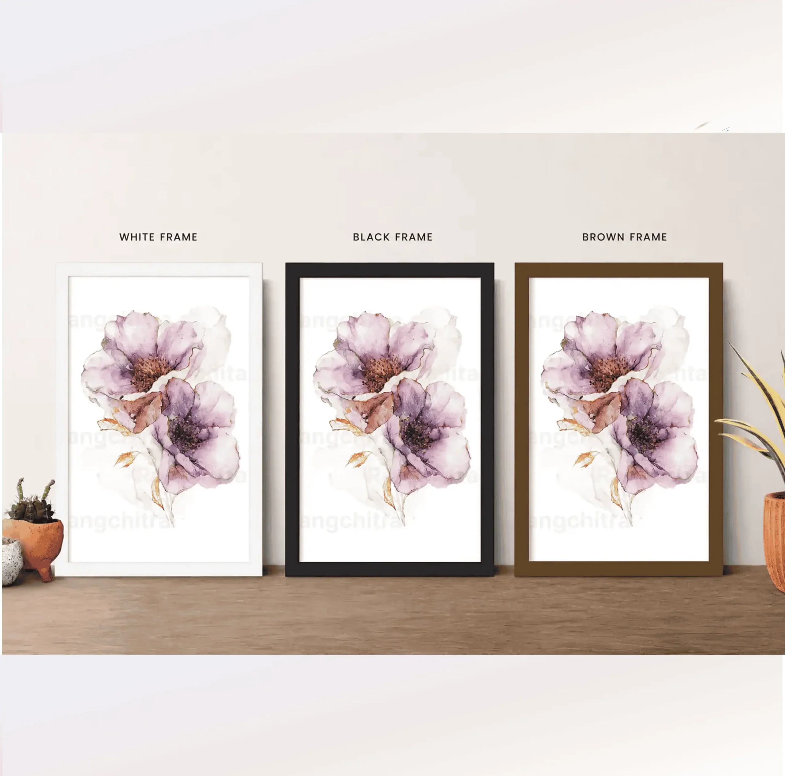 Lavender floral Wall Art – Botanical Watercolor Print | Rangchitra - Image 2