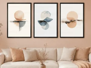 Abstract Wall Art Set of 3 – Watercolor Prints | Rangchitra